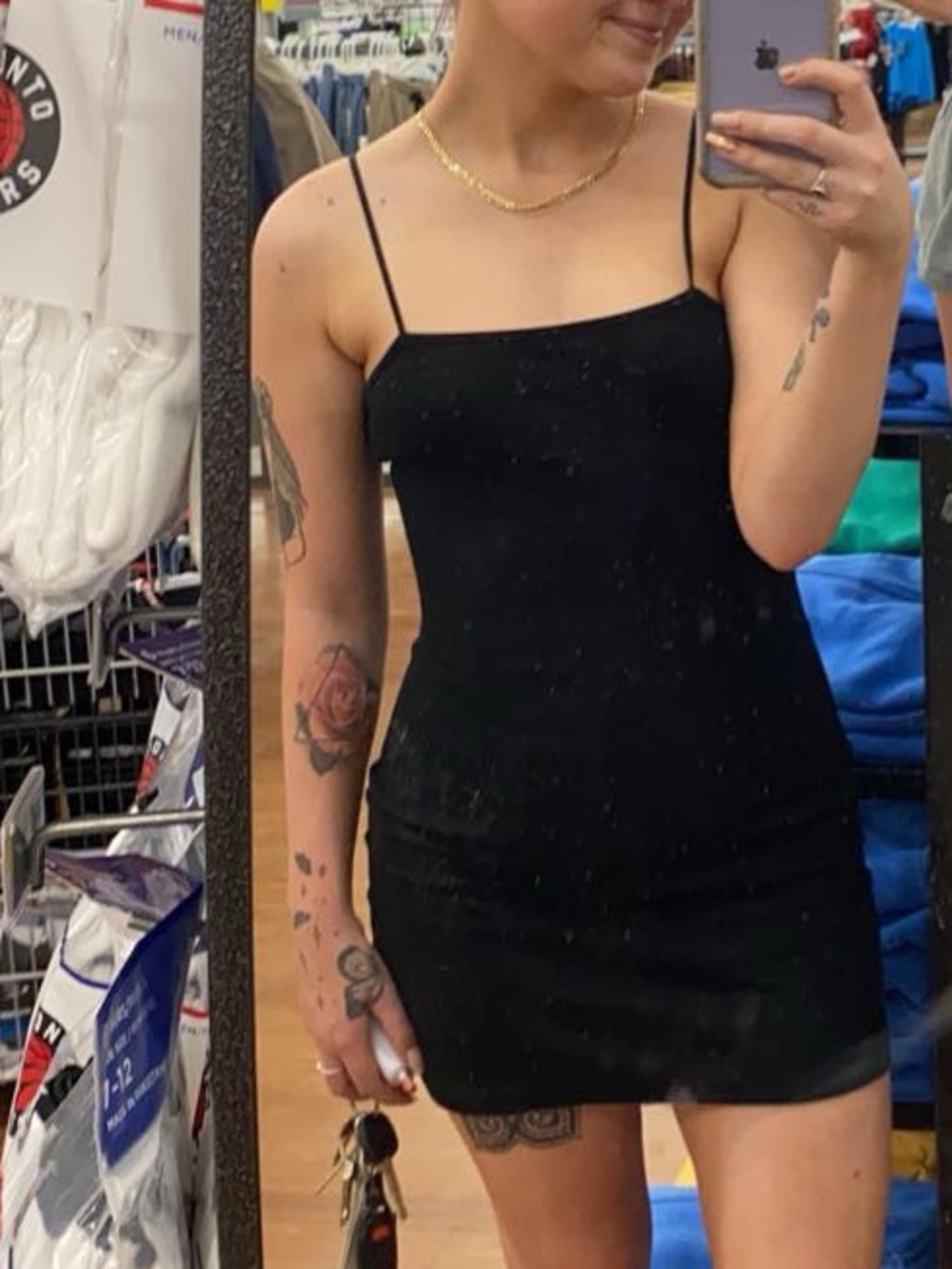 Black Spaghetti Strap Bodycon Mini Dress